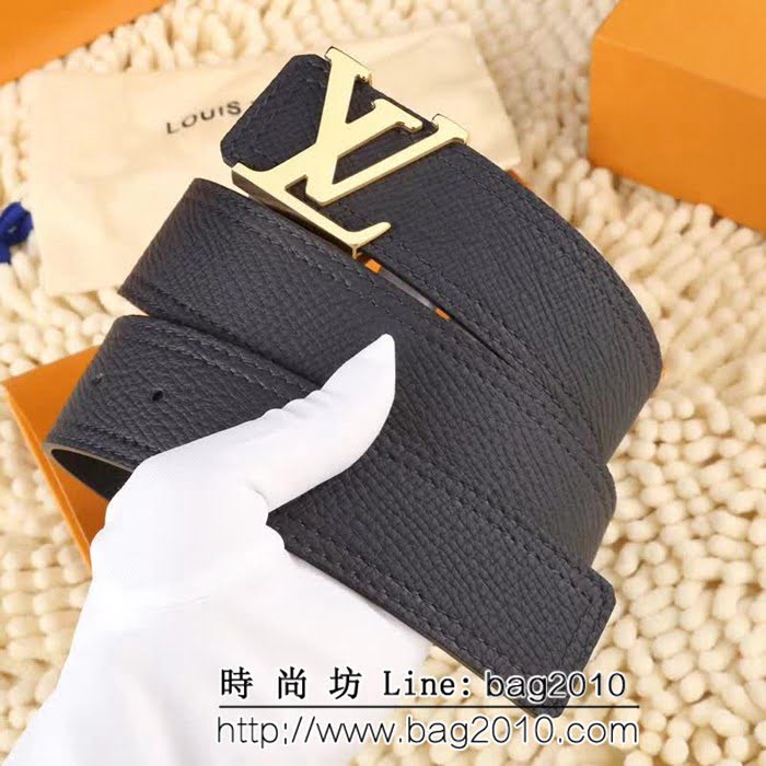 路易威登LV 新版Utah皮革 LV Initiales搭扣 男士皮帶 LHG1588